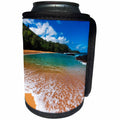 3dRose Danita Delimont - Beaches - Sand and surf at Lumahai Beach, Island of Kauai, Hawaii, USA - Can Cooler Bottle Wrap (cc_278945)