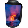 3dRose Danita Delimont - Volcanoes - Lava flow entering the ocean at dawn, The Big Island, Hawaii - Can Cooler Bottle Wrap (cc_278949)