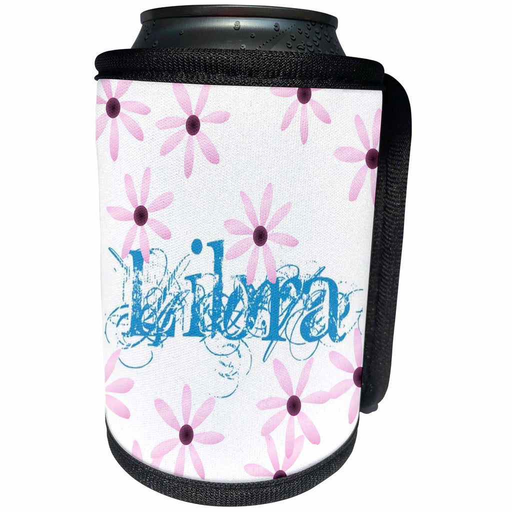 3dRose Patricia Sanders Astrology - Libra Flowers - Can Cooler Bottle Wrap (cc_27895)