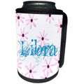 3dRose Patricia Sanders Astrology - Libra Flowers - Can Cooler Bottle Wrap (cc_27895)