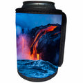 3dRose Danita Delimont - Volcanoes - Lava ntering the ocean, Hawaii Volcanoes NP, The Big Island, Hawaii - Can Cooler Bottle Wrap (cc_278952)