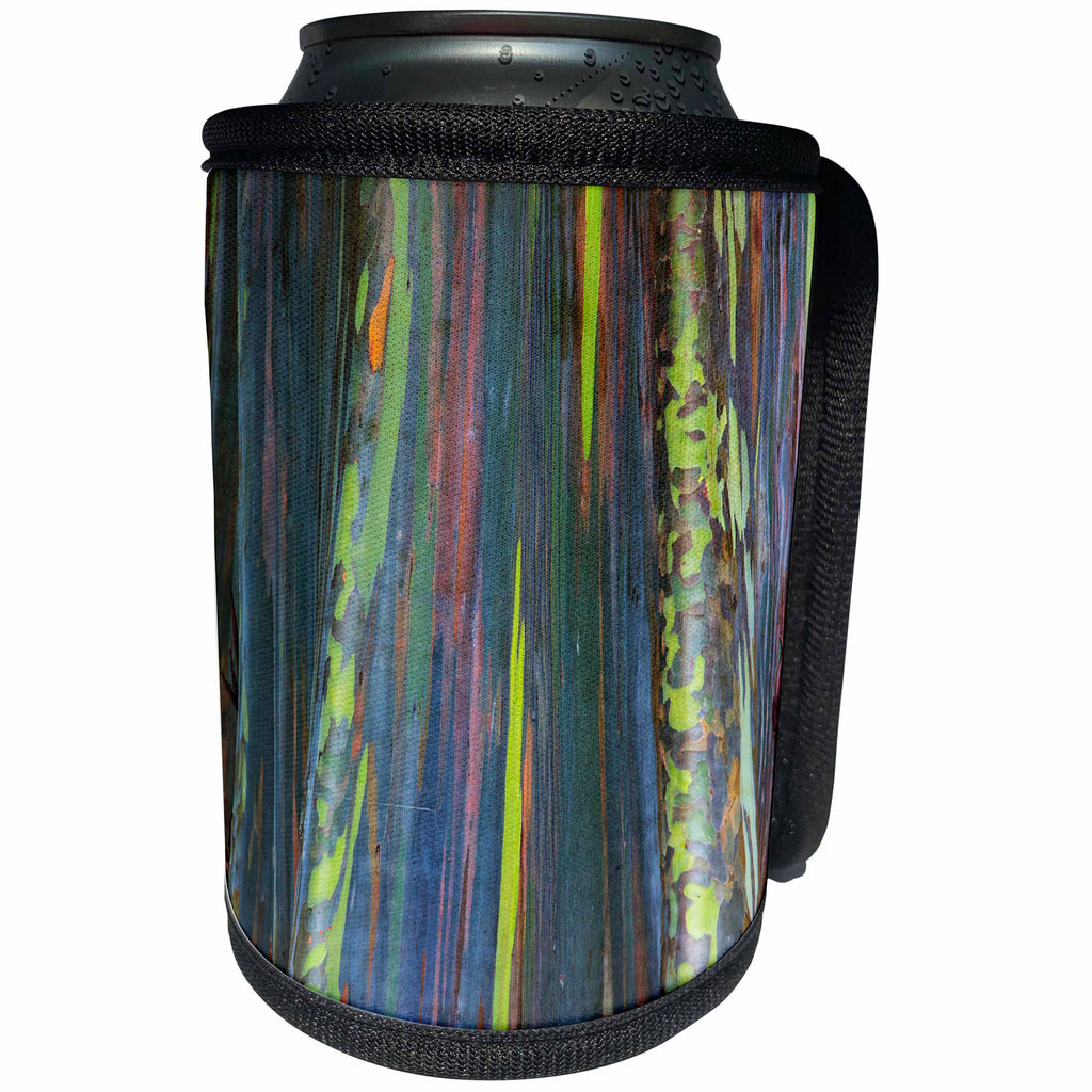 3dRose Danita Delimont - Patterns - USA, Hawaii, Oahu, Rainbow eucalyptus Tree growing in forest - Can Cooler Bottle Wrap (cc_278958)