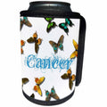 3dRose Patricia Sanders Astrology - Cancer Butterflies - Can Cooler Bottle Wrap (cc_27896)