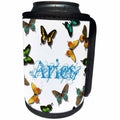 3dRose Patricia Sanders Astrology - Aries Butterflies - Can Cooler Bottle Wrap (cc_27897)