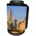 3dRose Danita Delimont - Illinois - USA, Illinois, Chicago. City buildings and Chicago River. - Can Cooler Bottle Wrap (cc_278974)