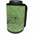 3dRose Danita Delimont - Frogs - American Bullfrog camouflaged by duckweed, Marion County, Illinois - Can Cooler Bottle Wrap (cc_278986)