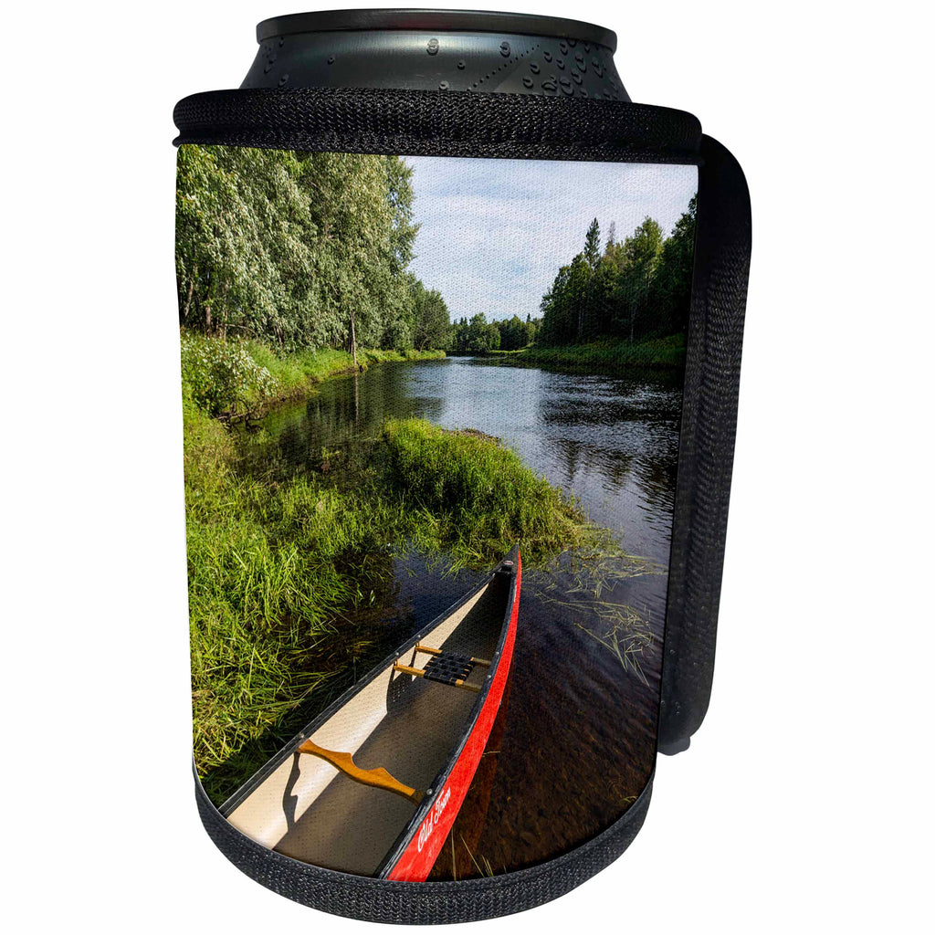 3dRose Danita Delimont - Sports - Canoe on the banks of the Mattawamkeag River in Wytipitlock, Maine. - Can Cooler Bottle Wrap (cc_279022)