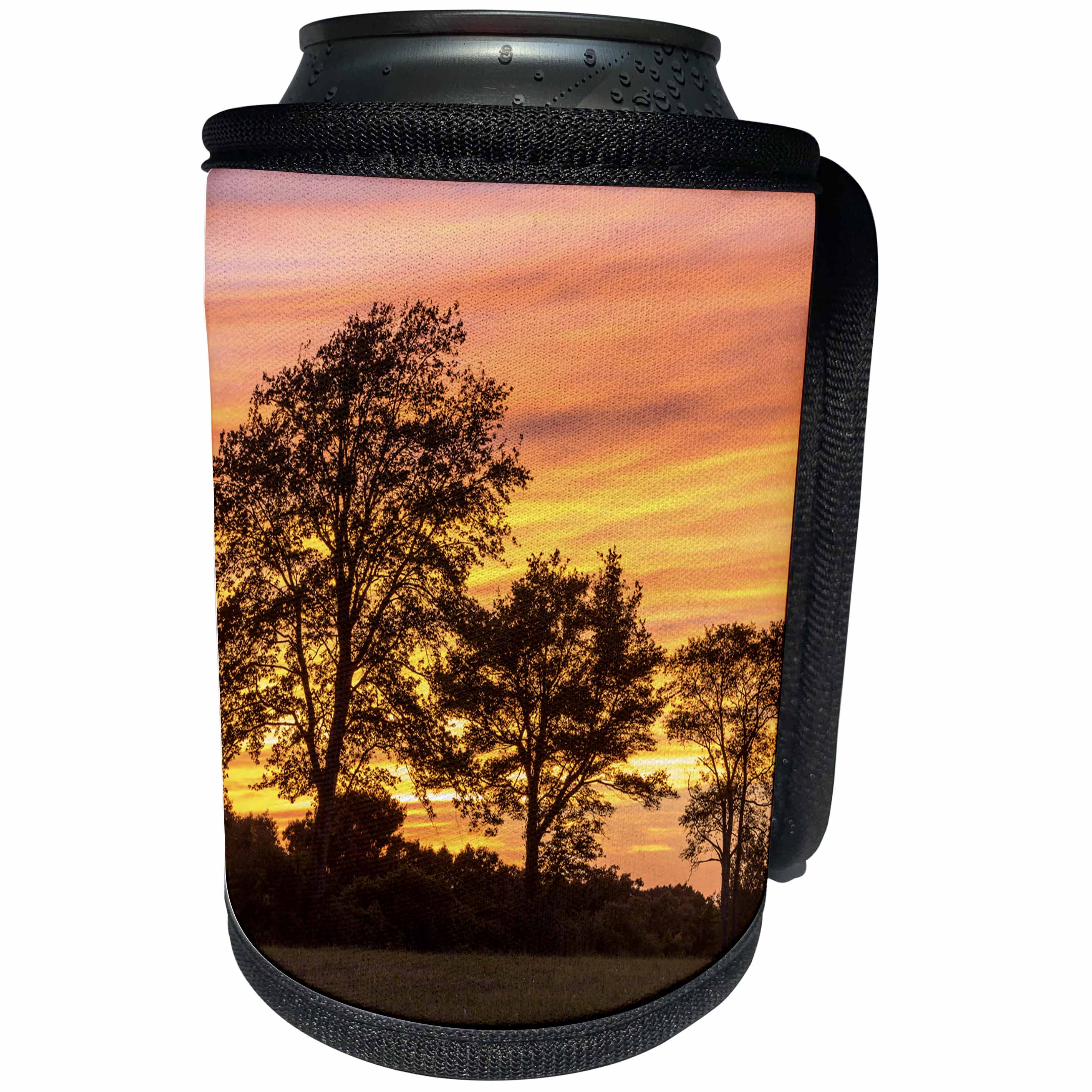 3dRose Danita Delimont - Sunsets - Trees at dusk on Sagamore Hill in Hamilton, Massachusetts. - Can Cooler Bottle Wrap (cc_279035)