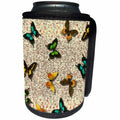 3dRose Patricia Sanders Creations - Earth Butterflies - Can Cooler Bottle Wrap (cc_27904)