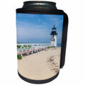 3dRose Danita Delimont - Lighthouses - Brant Lighthouse, Nantucket Harbor, Nantucket, Massachusetts, USA - Can Cooler Bottle Wrap (cc_279044)