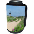3dRose Danita Delimont - Lighthouses - Path to Brant Lighthouse, Nantucket Harbor, Nantucket, Massachusetts - Can Cooler Bottle Wrap (cc_279045)
