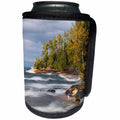 3dRose Danita Delimont - Lakes - Waves in Lake Superior, Pictured Rocks National Lakeshore, Michigan - Can Cooler Bottle Wrap (cc_279069)