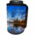 3dRose Danita Delimont - Lakes - Autumn color relfects in Deer Lake near Munising, Michigan, USA - Can Cooler Bottle Wrap (cc_279087)