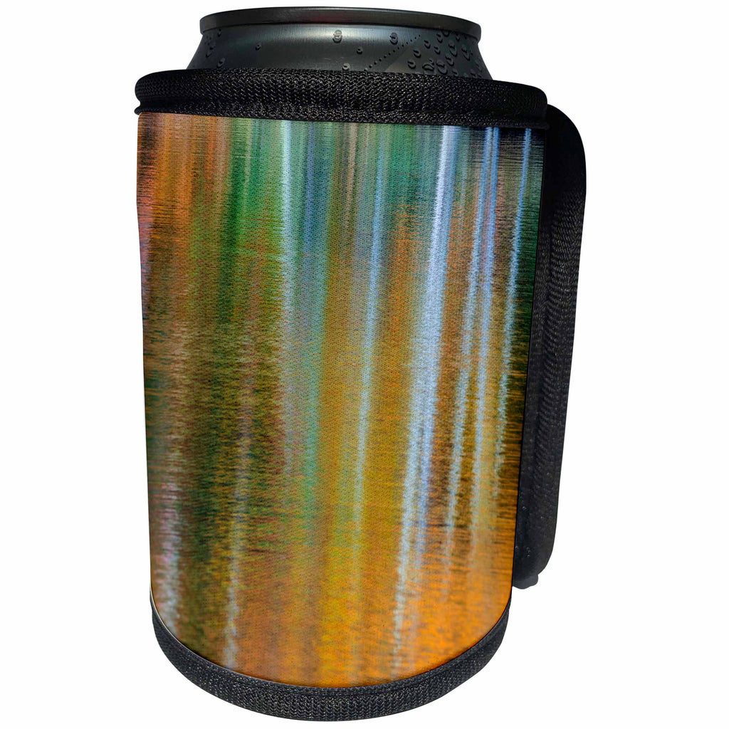 3dRose Danita Delimont - Abstracts - Autumn Birch trees lake reflection abstract, Marquette, Michigan - Can Cooler Bottle Wrap (cc_279089)