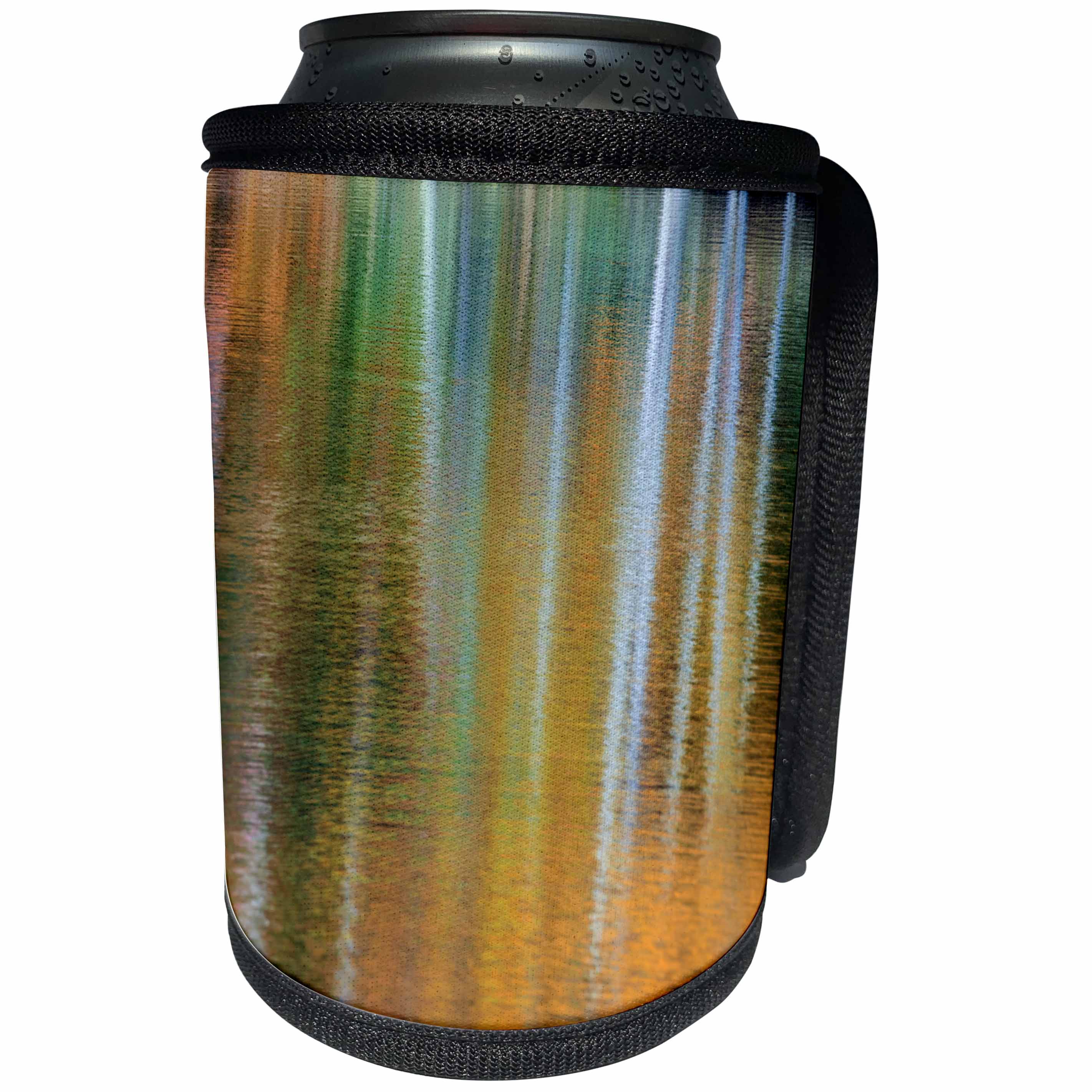 3dRose Danita Delimont - Abstracts - Autumn Birch trees lake reflection abstract, Marquette, Michigan - Can Cooler Bottle Wrap (cc_279089)