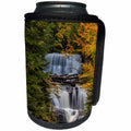 3dRose Danita Delimont - Waterfalls - Sable Falls in autumn in Pictured Rocks National Lakeshore, Michigan - Can Cooler Bottle Wrap (cc_279092)