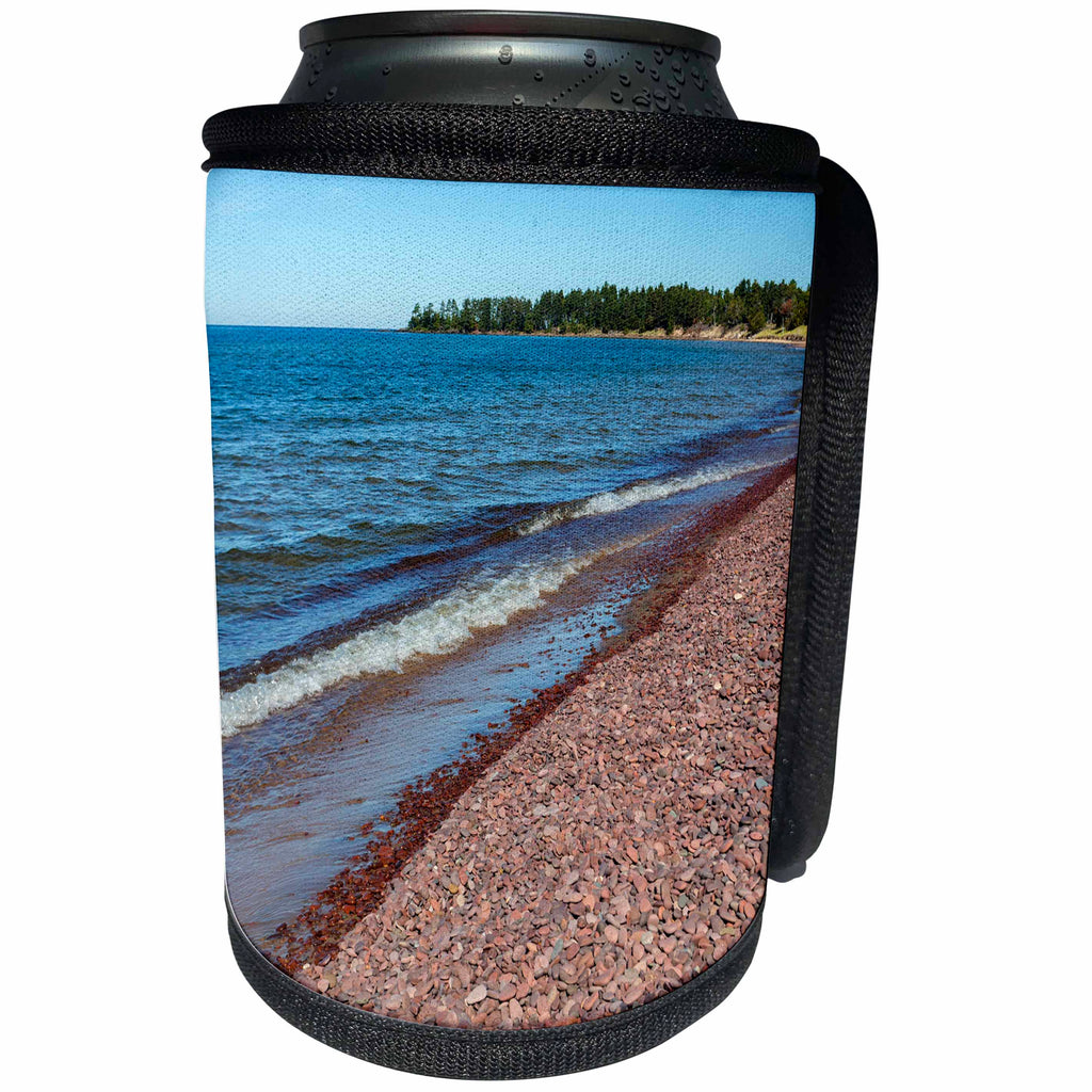 3dRose Danita Delimont - Beaches - Michigan, Keweenaw Peninsula, Great Sand Bay, Lake Superior shoreline. - Can Cooler Bottle Wrap (cc_279101)