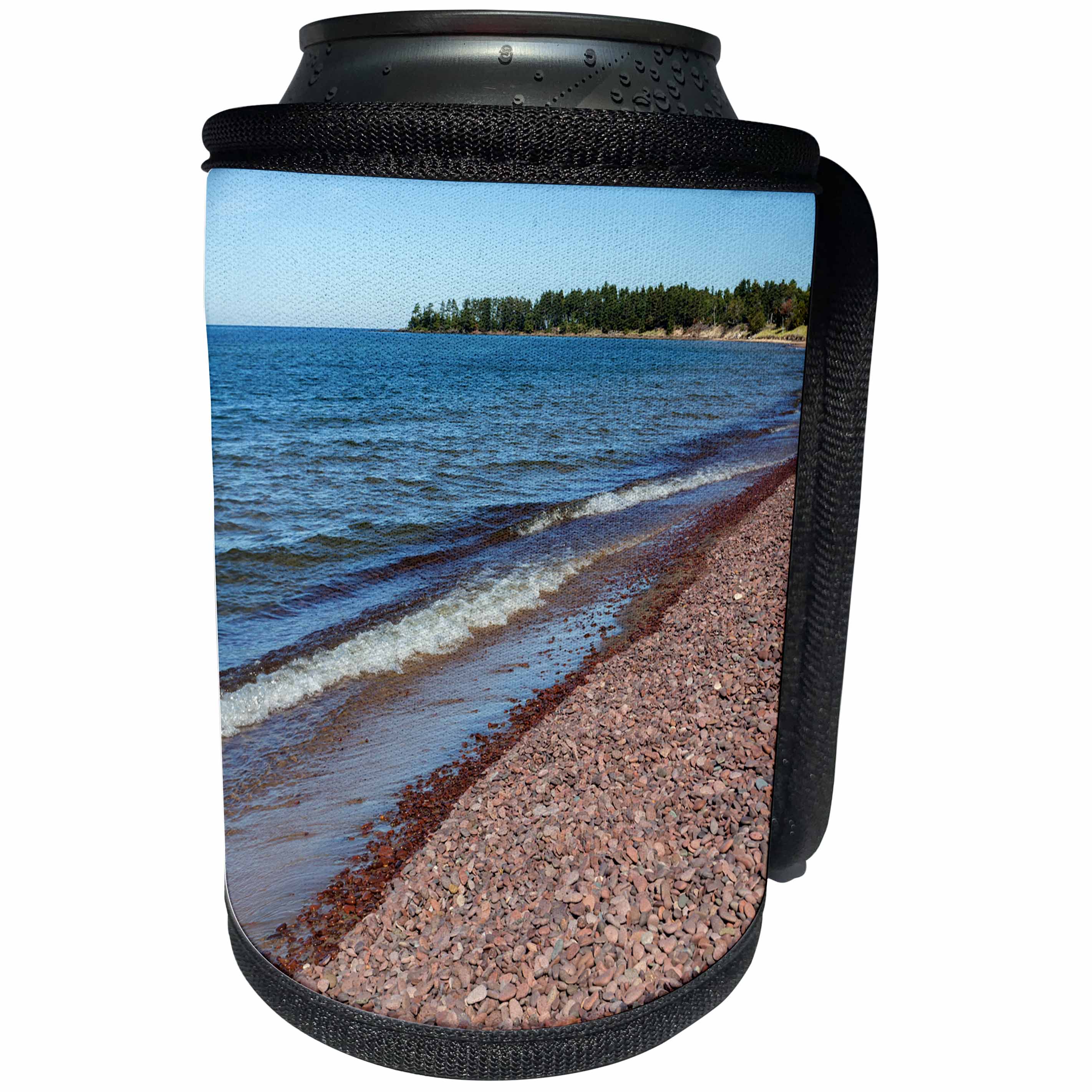 3dRose Danita Delimont - Beaches - Michigan, Keweenaw Peninsula, Great Sand Bay, Lake Superior shoreline. - Can Cooler Bottle Wrap (cc_279101)