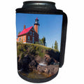 3dRose Danita Delimont - Lighthouses - Michigan, Keweenaw Peninsula. Eagle Harbor Lighthouse. - Can Cooler Bottle Wrap (cc_279104)