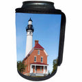 3dRose Danita Delimont - Lighthouses - Michigan, Pictured Rocks Lakeshore, Au Sable Point Lighthouse. - Can Cooler Bottle Wrap (cc_279109)