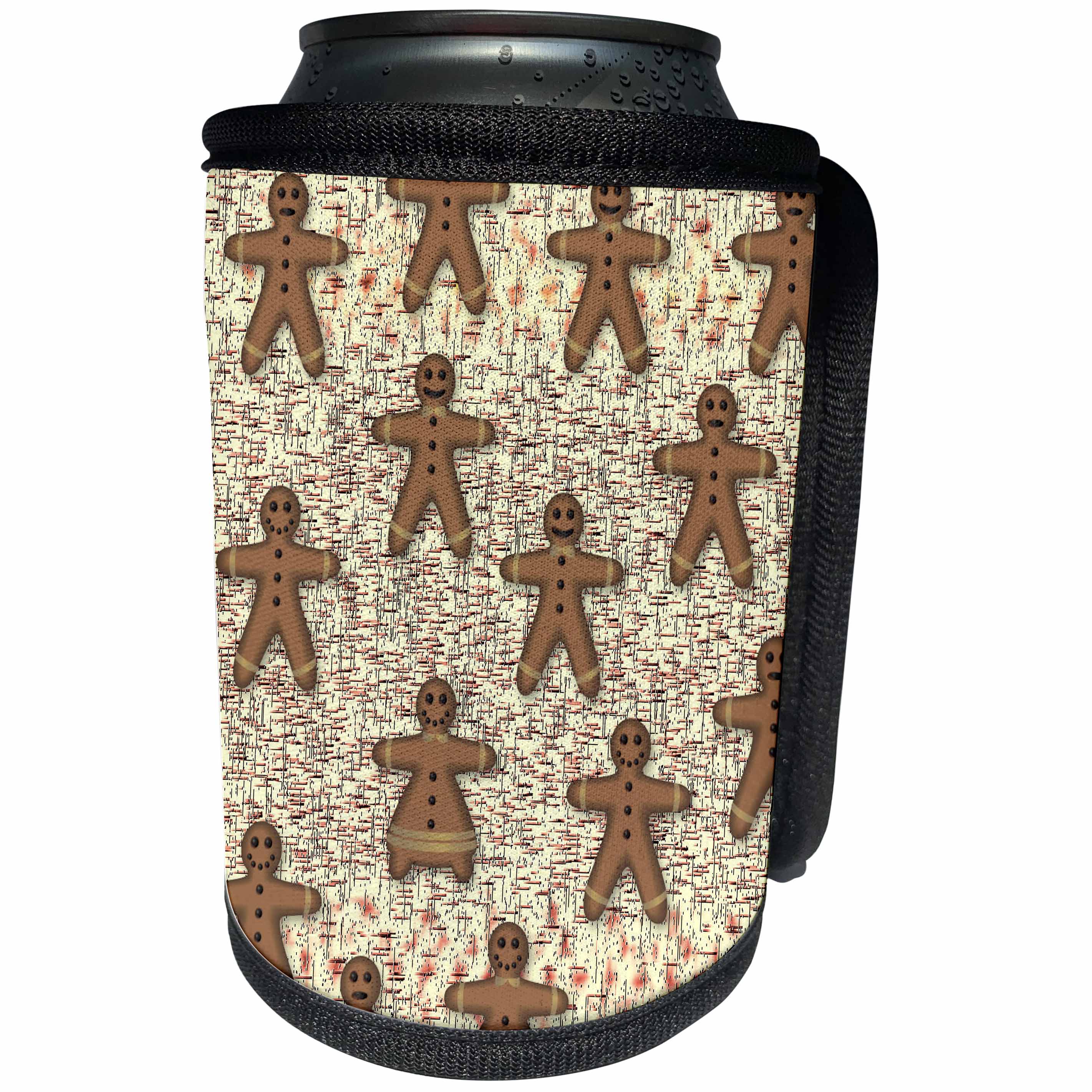 3dRose Patricia Sanders Creations - Gingerbread Man Cookies - Can Cooler Bottle Wrap (cc_27912)