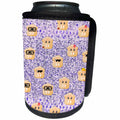 3dRose Patricia Sanders Creations - Purple Pigs - Can Cooler Bottle Wrap (cc_27915)