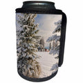 3dRose Danita Delimont - Winter - Classic red barn and snow scene, Kalispell, Montana - Can Cooler Bottle Wrap (cc_279194)