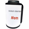 3dRose Patricia Sanders Creations - Worlds Greatest Mom - Can Cooler Bottle Wrap (cc_27925)