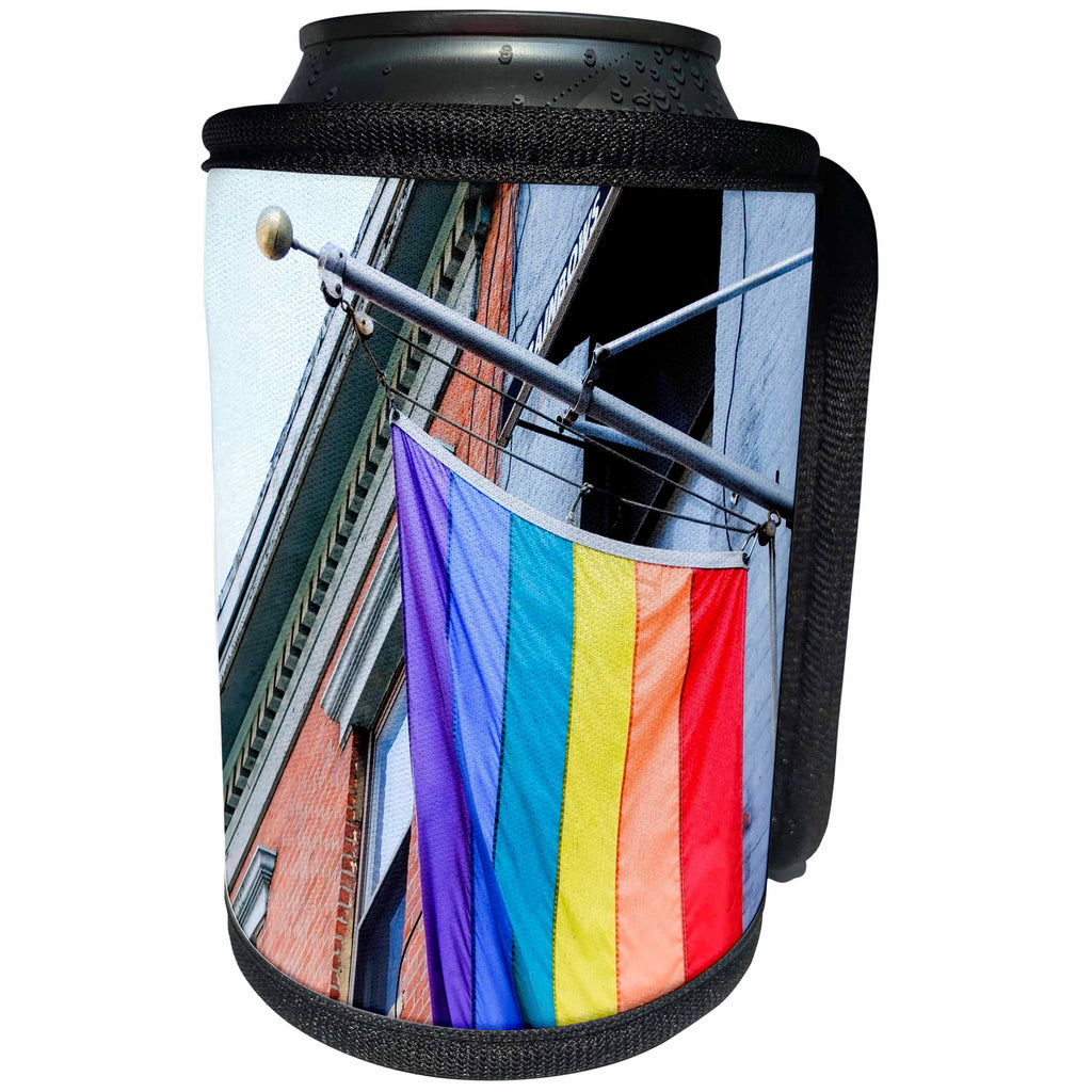 3dRose Danita Delimont - Flags - Gay Pride flag, New York City, New York. USA - Can Cooler Bottle Wrap (cc_279261)