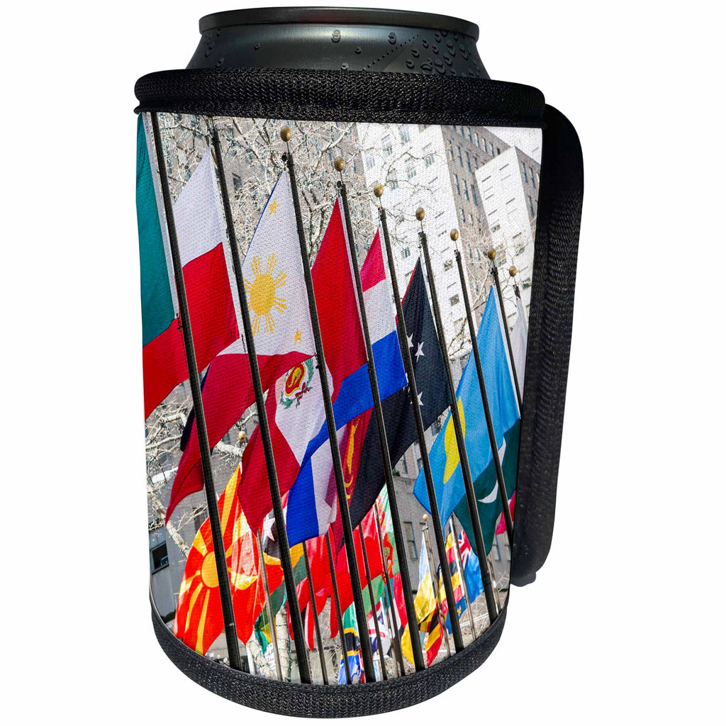 3dRose Danita Delimont - Flags - International flags, New York City, NY, USA - Can Cooler Bottle Wrap (cc_279263)