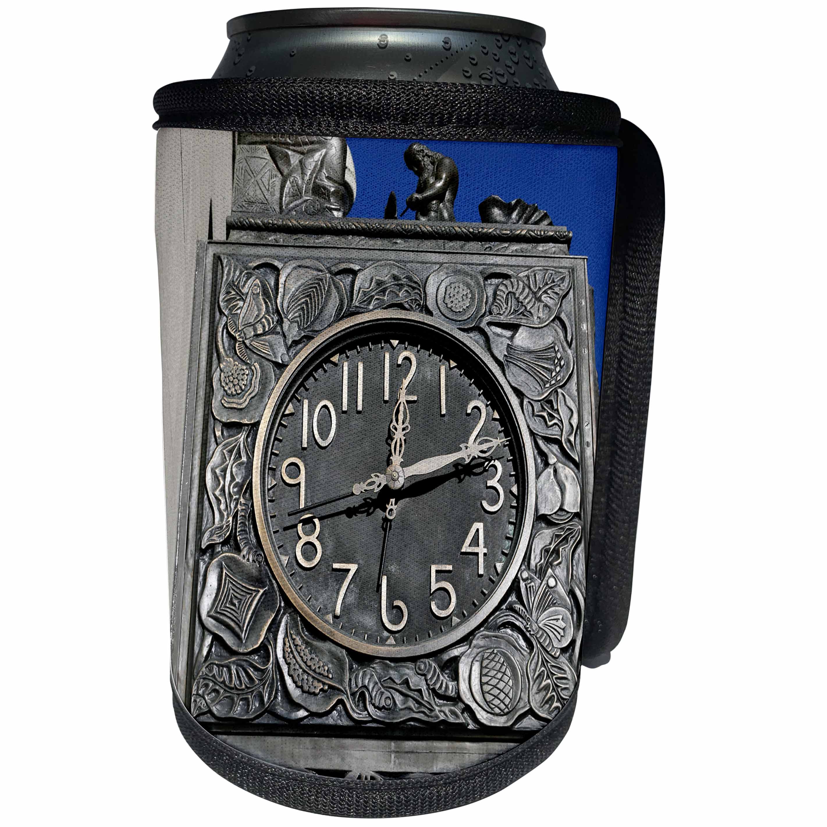 3dRose Danita Delimont - Clocks - Ornate clock, New York City, NY, USA. - Can Cooler Bottle Wrap (cc_279264)