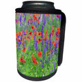 3dRose Danita Delimont - Flowers - Poppy field with wildflowers, Mount Olive, North Carolina, USA - Can Cooler Bottle Wrap (cc_279269)