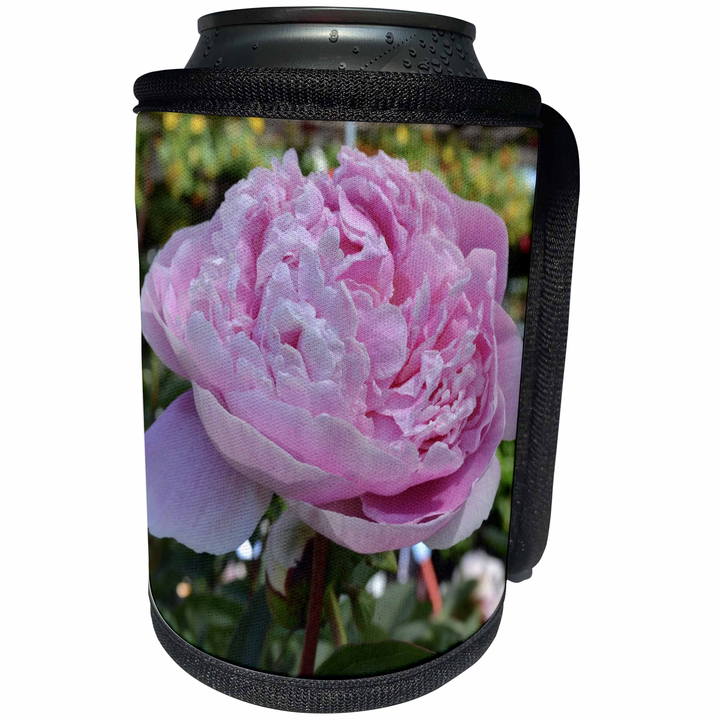 3dRose Patricia Sanders Flowers - Pink Peony Floral - Can Cooler Bottle Wrap (cc_27930)