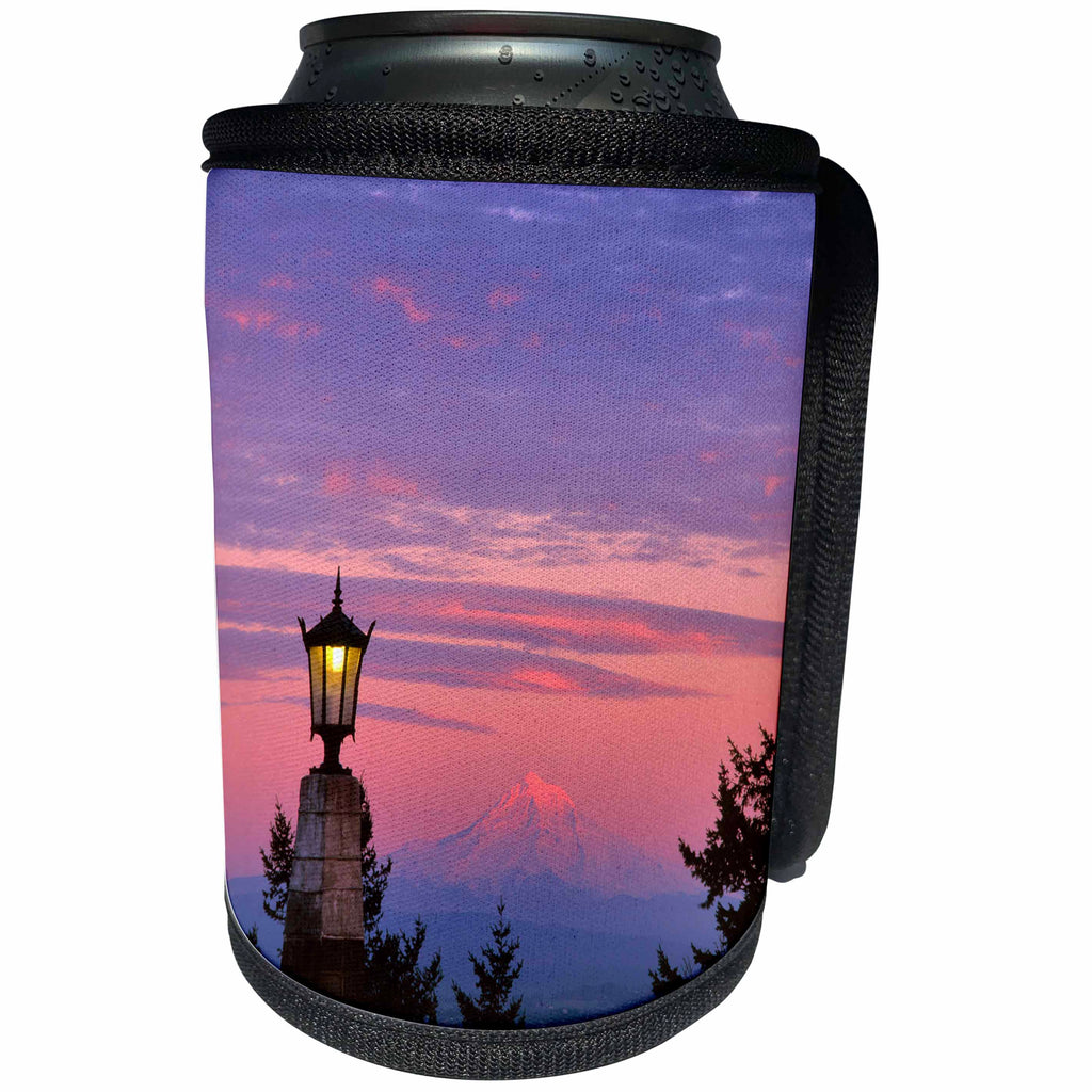 3dRose Danita Delimont - Mountains - USA, Oregon, Portland. Mt. Hood with moonrise at sunset. - Can Cooler Bottle Wrap (cc_279310)