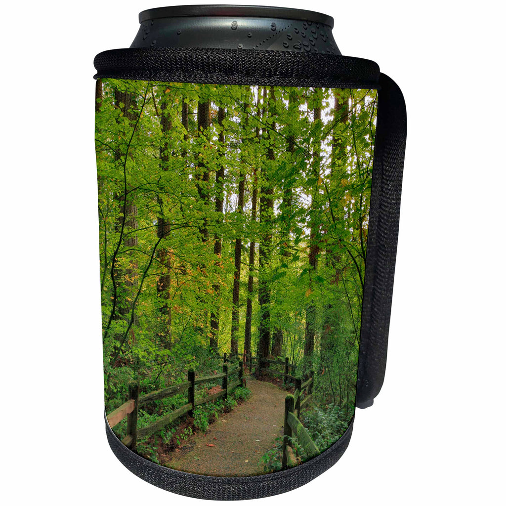 3dRose Danita Delimont - Paths - USA, Oregon, Portland. Trail to historic site of Willamette Stone. - Can Cooler Bottle Wrap (cc_279316)