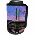 3dRose Danita Delimont - Bridges - Oregon, Portland. Tilikum Bridge over the Willamette River at sunset. - Can Cooler Bottle Wrap (cc_279317)