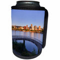 3dRose Danita Delimont - Oregon - Oregon, Portland. Eastbank Esplanade along the Willamette River. - Can Cooler Bottle Wrap (cc_279318)