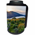 3dRose Danita Delimont - Flowers - Fields of Balsamroot and Lupine above Columbia River, Rowena, Oregon - Can Cooler Bottle Wrap (cc_279327)