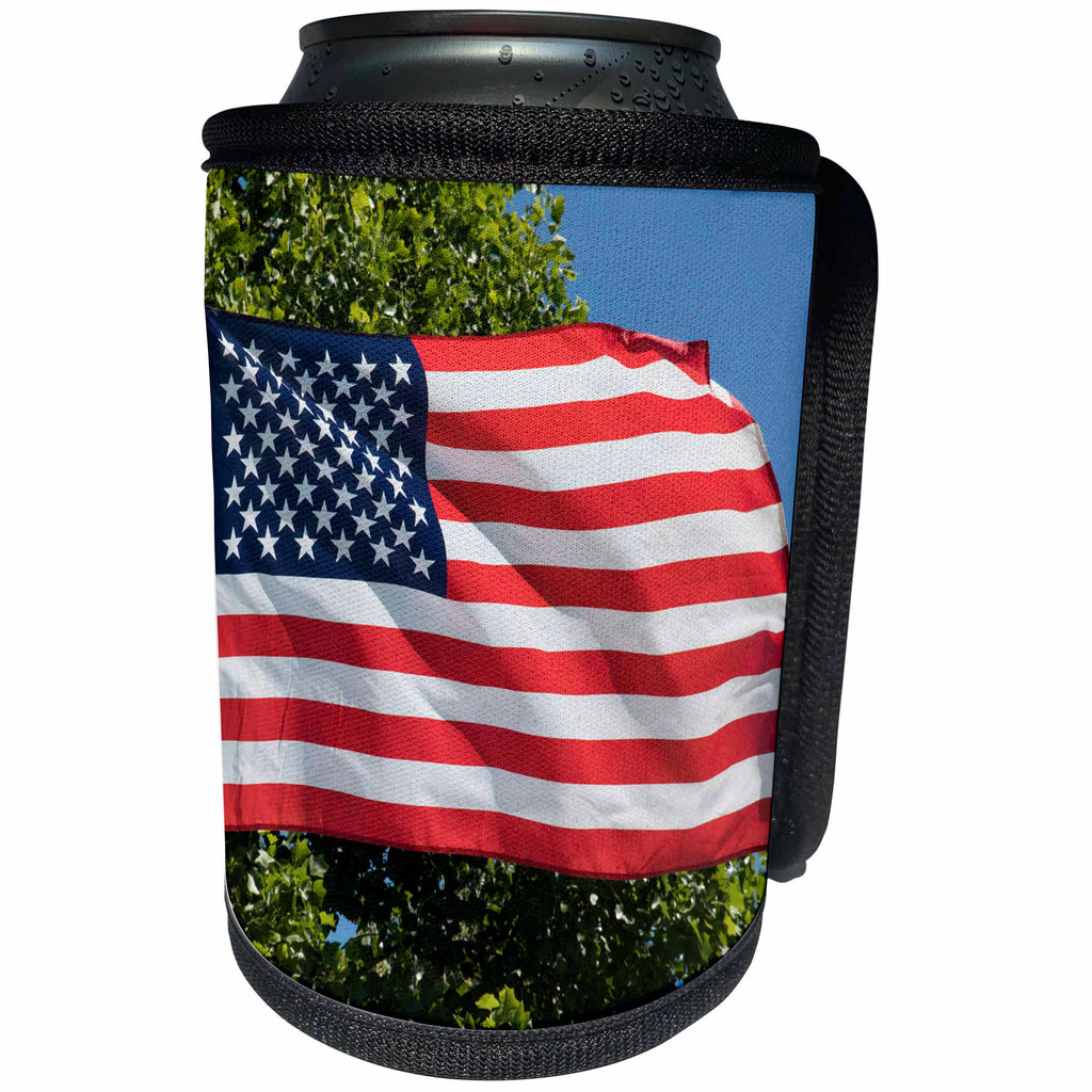 3dRose Danita Delimont - Flags - USA, Oregon, Lane County, Salem. United States Flag. - Can Cooler Bottle Wrap (cc_279333)