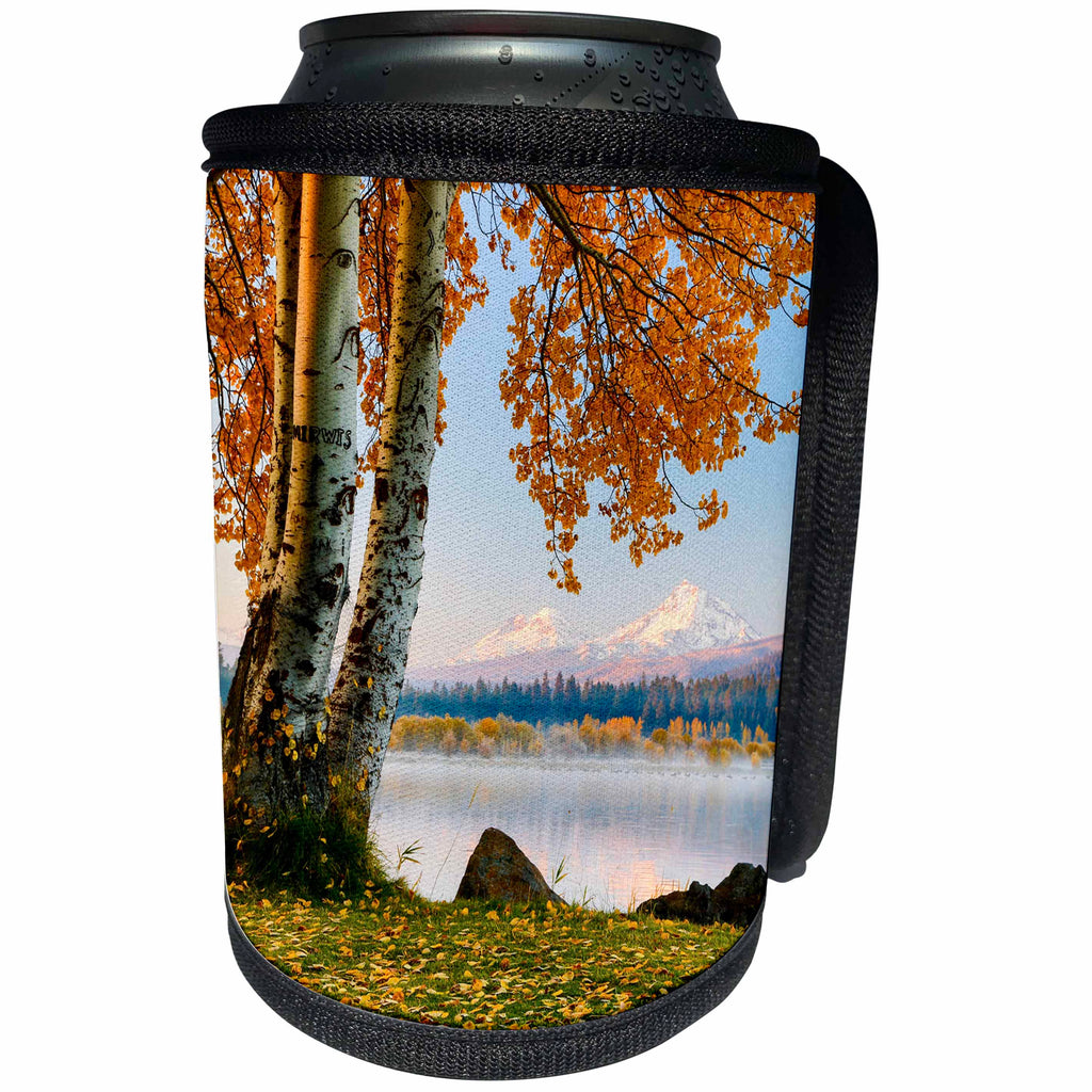 3dRose Danita Delimont - Lakes - USA, Oregon, Bend, Fall at Black Butte Ranch in Central Oregon - Can Cooler Bottle Wrap (cc_279336)