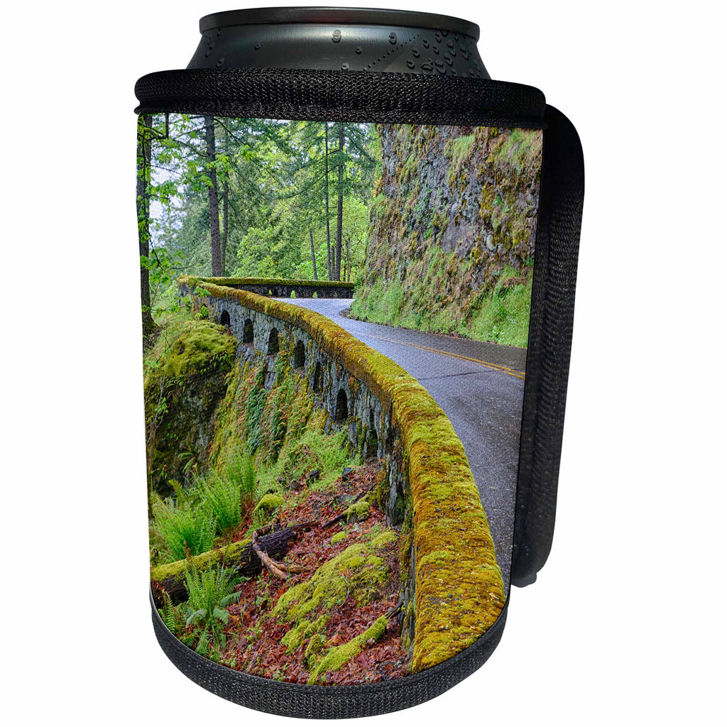 3dRose Danita Delimont - Roads - Oregon, Columbia River Gorge, Historic Columbia Gorge Highway - Can Cooler Bottle Wrap (cc_279359)