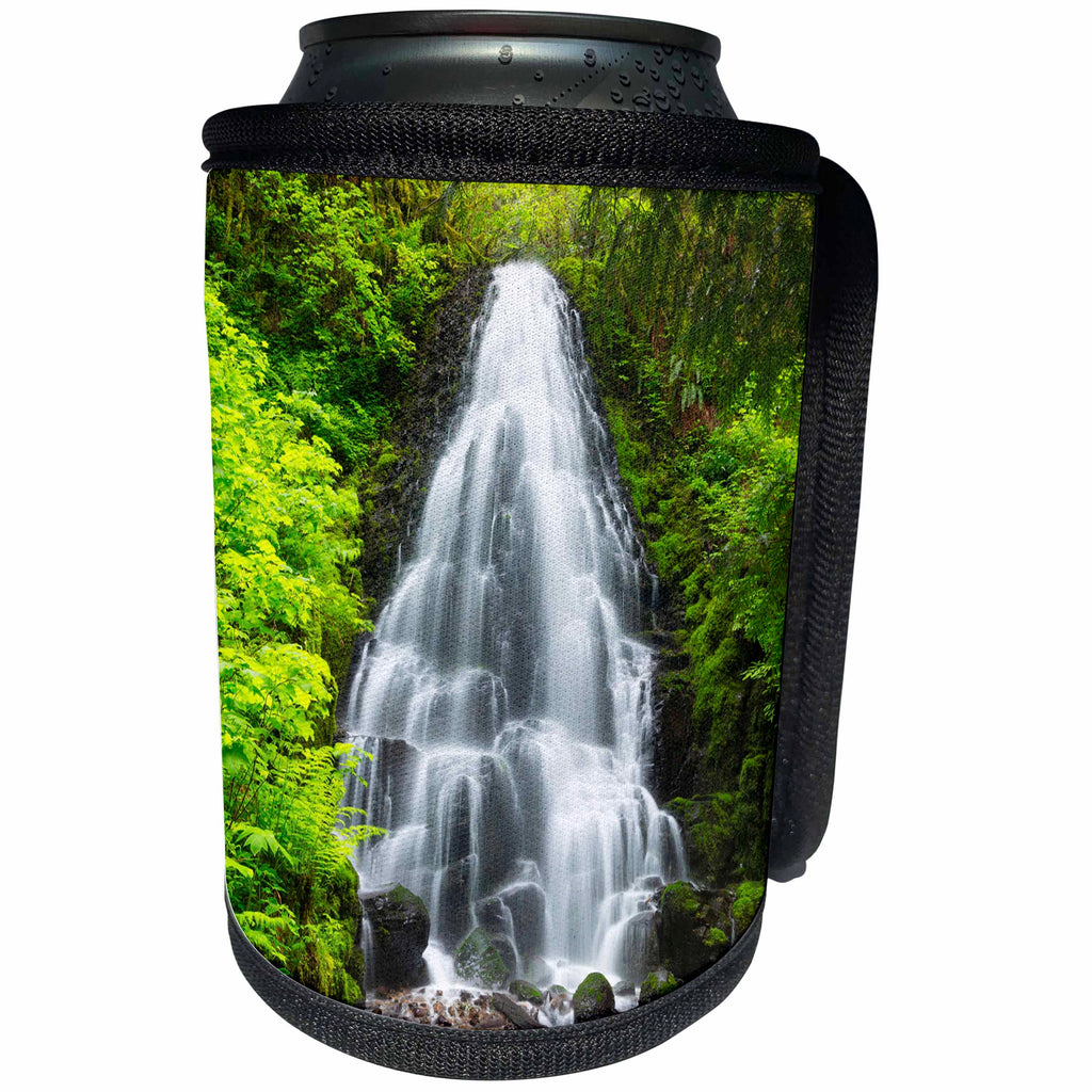 3dRose Danita Delimont - Waterfalls - Oregon, Columbia River Gorge National Scenic Area, Fairy Falls - Can Cooler Bottle Wrap (cc_279360)