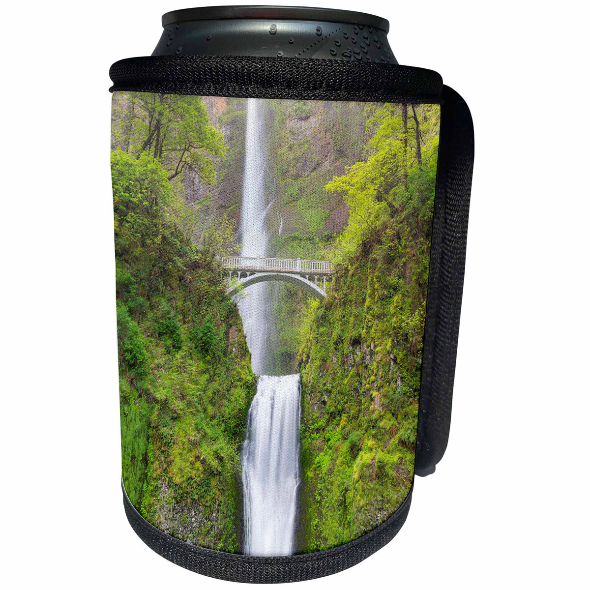 3dRose Danita Delimont - Waterfalls - Oregon, Columbia River Gorge National Scenic Area, Multnomah Falls - Can Cooler Bottle Wrap (cc_279361)