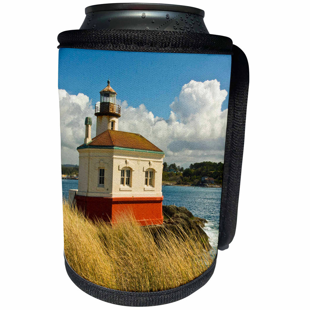 3dRose Danita Delimont - Lighthouses - Coquille River Lighthouse From Bullards State Park, Oregon, Usa - Can Cooler Bottle Wrap (cc_279379)