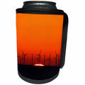 3dRose Danita Delimont - Sunrises - Sunrise behind a Wind Power Farm in Wasco, Oregon. - Can Cooler Bottle Wrap (cc_279389)