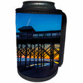 3dRose Danita Delimont - Sunsets - USA, South Carolina, Folly Beach, Pier at Folly Beach - Can Cooler Bottle Wrap (cc_279415)