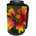 3dRose Danita Delimont - Insects - Leafcutter bee adult feeding from a vibrant flower, Texas - Can Cooler Bottle Wrap (cc_279535)