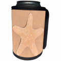 3dRose Patricia Sanders Creations - Peach Starfish - Can Cooler Bottle Wrap (cc_27955)
