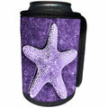 3dRose Patricia Sanders Creations - Purple Starfish - Can Cooler Bottle Wrap (cc_27957)