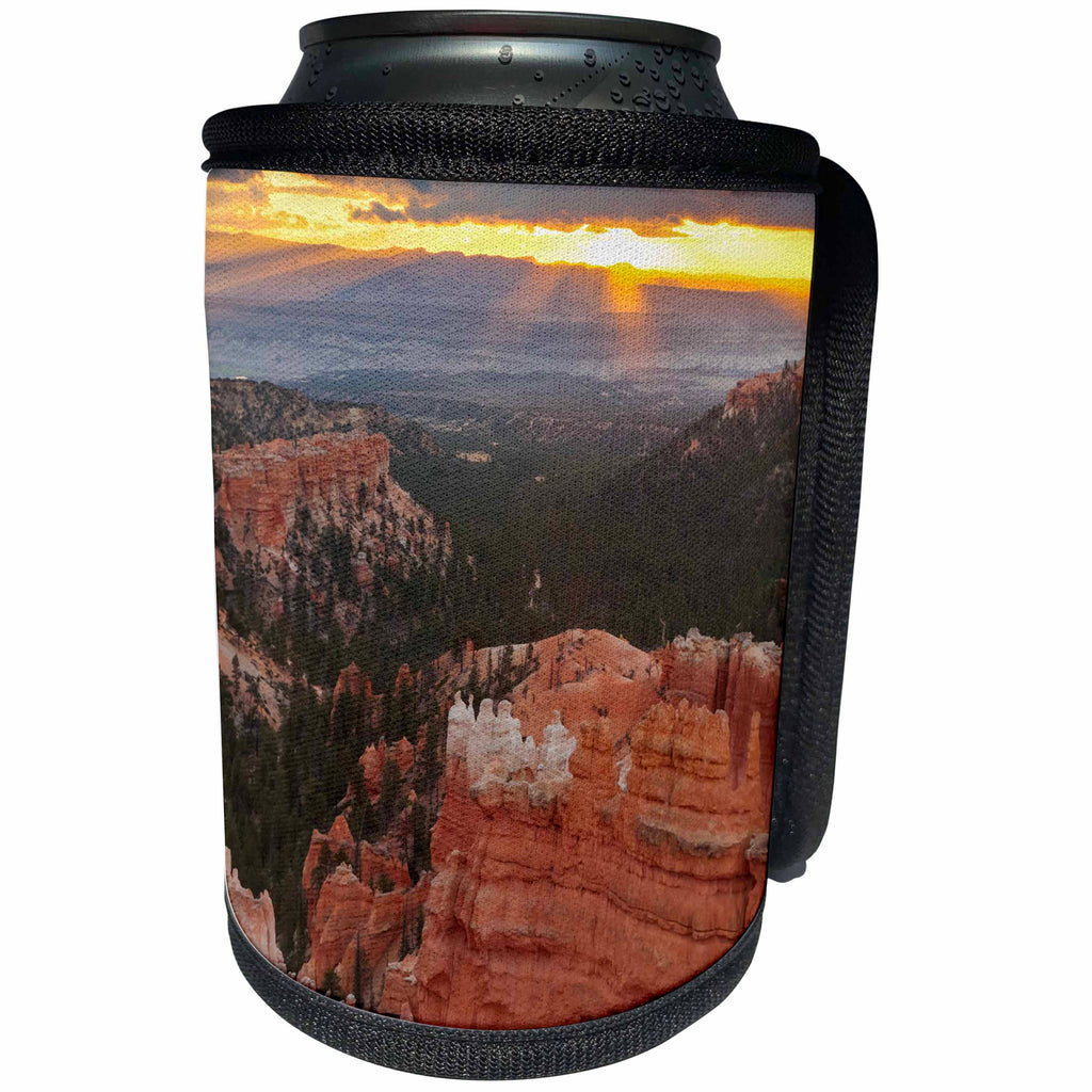 3dRose Danita Delimont - Utah - USA, Utah, Bryce Canyon National Park. Sunrise on canyon. - Can Cooler Bottle Wrap (cc_279593)